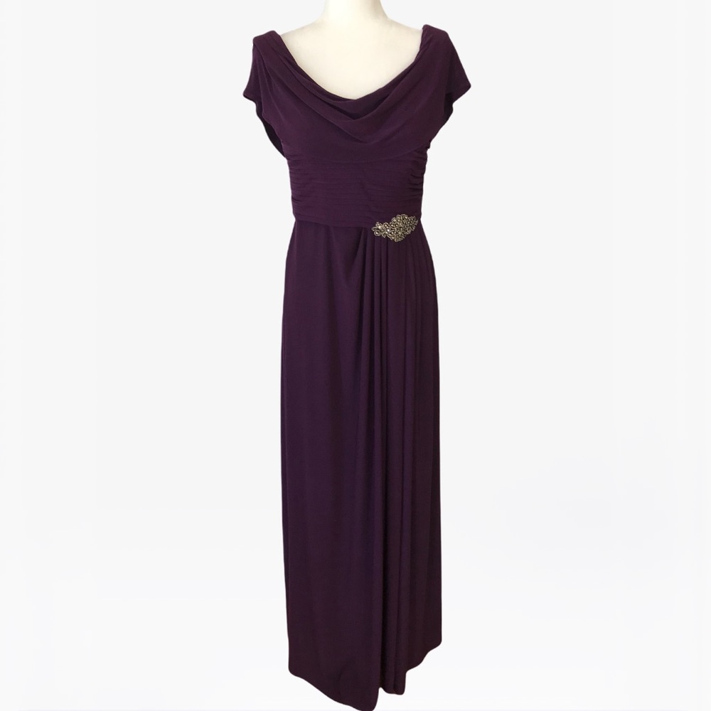 Alex Evenings Cowl-Neck A-Line Women’s Dress - 6/8 - Picture 6 of 17